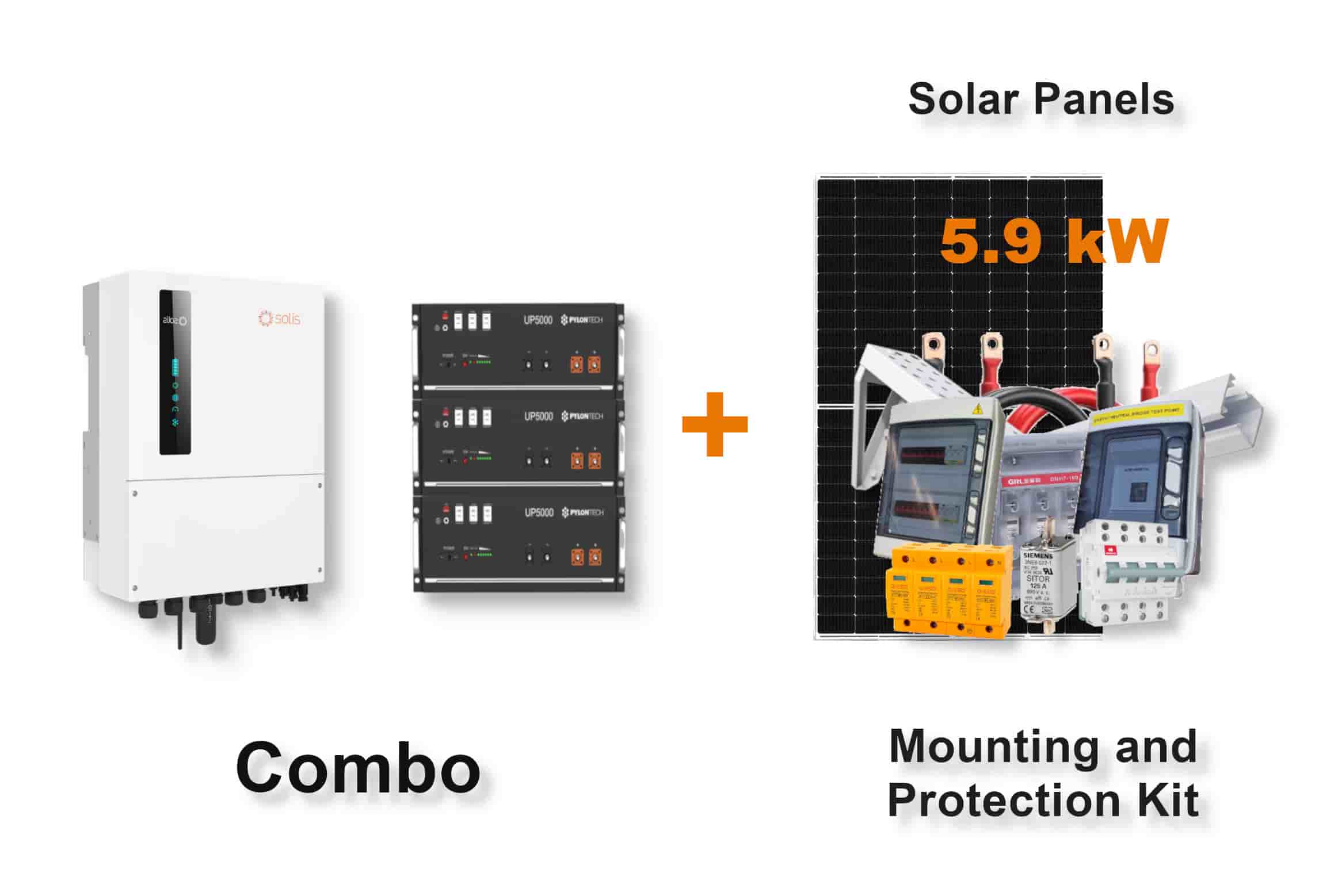 8.0 kW SOLIS S6 Hybrid Combo, c/w 3x 4.8 kWh PYLONTECH Lithium Batteries 8.0 kW SOLIS S6 Hybrid Combo, c/w 3x 4.8 kWh PYLONTECH Lithium Batteries