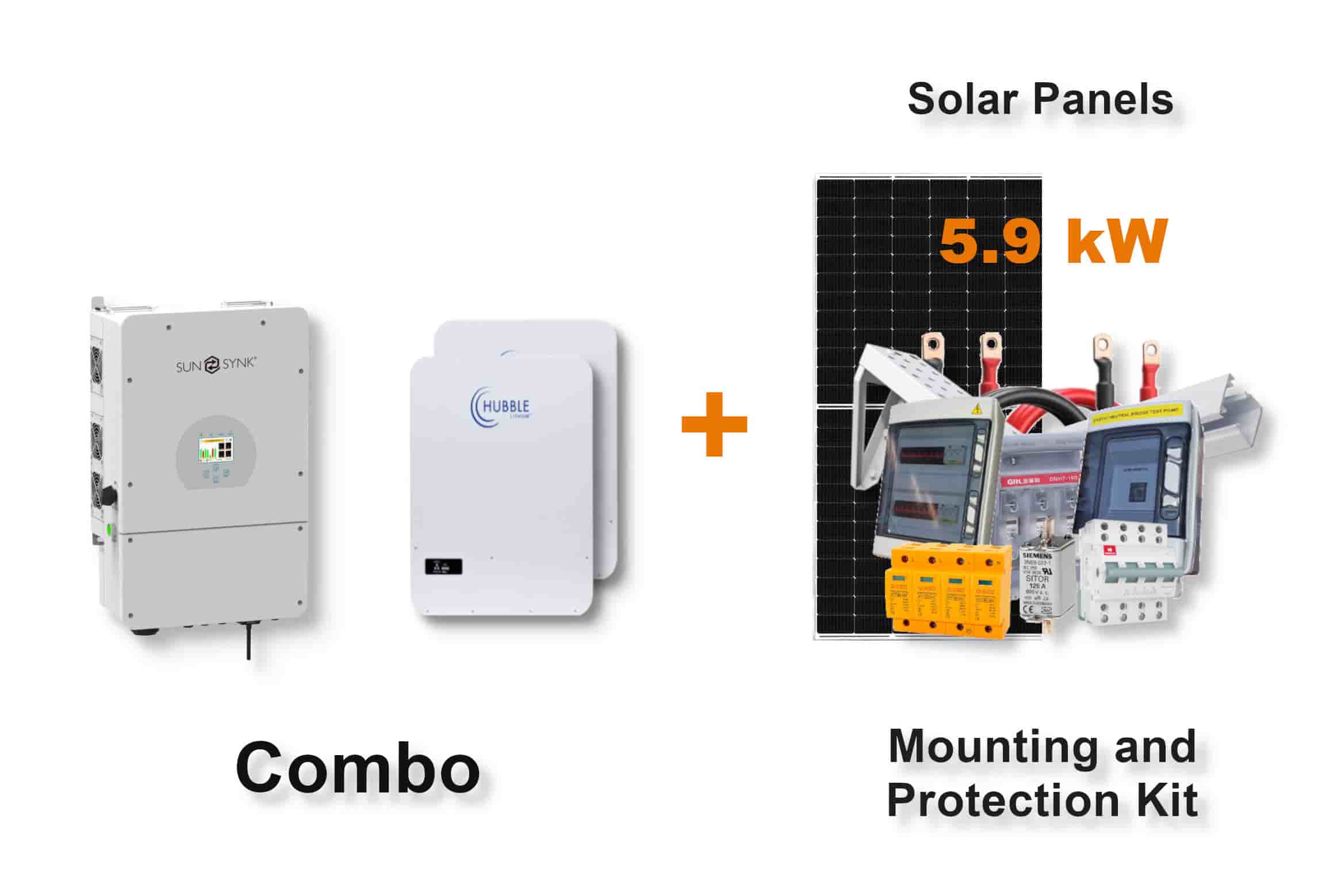 8.0 kW SUNSYNK Hybrid - HUBBLE Combo, c/w 2x 5.12 kWh Lithium Batteries 8.0 kW SUNSYNK Hybrid - HUBBLE Combo, c/w 2x 5.12 kWh Lithium Batteries