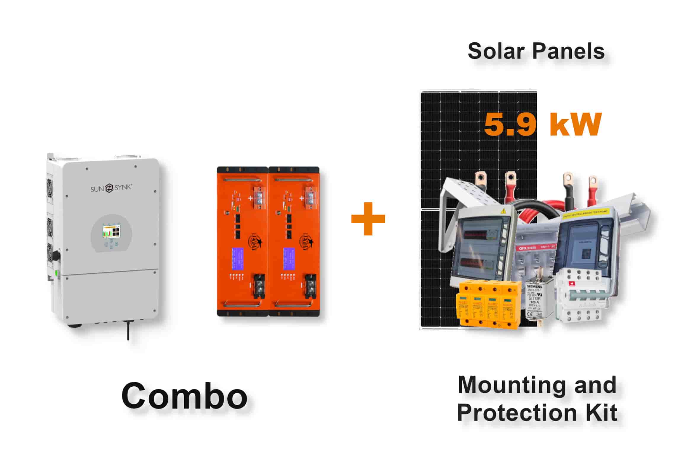 8.0 kW SUNSYNK Hybrid - REVOV Combo, c/w 2x 5.12 kWh Lithium Batteries 8.0 kW SUNSYNK Hybrid - REVOV Combo, c/w 2x 5.12 kWh Lithium Batteries