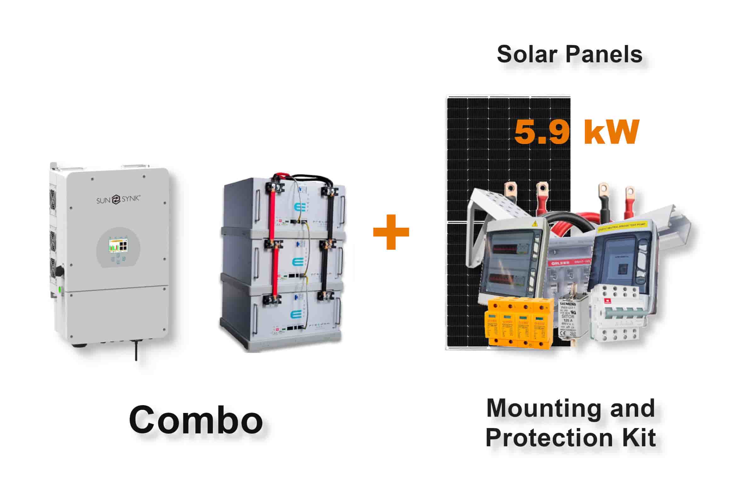 8.0 kW SUNSYNK Hybrid - FREEDOM WON Combo, c/w 3x 5.0 kWh Lithium Batteries 8.0 kW SUNSYNK Hybrid - FREEDOM WON Combo, c/w 3x 5.0 kWh Lithium Batteries