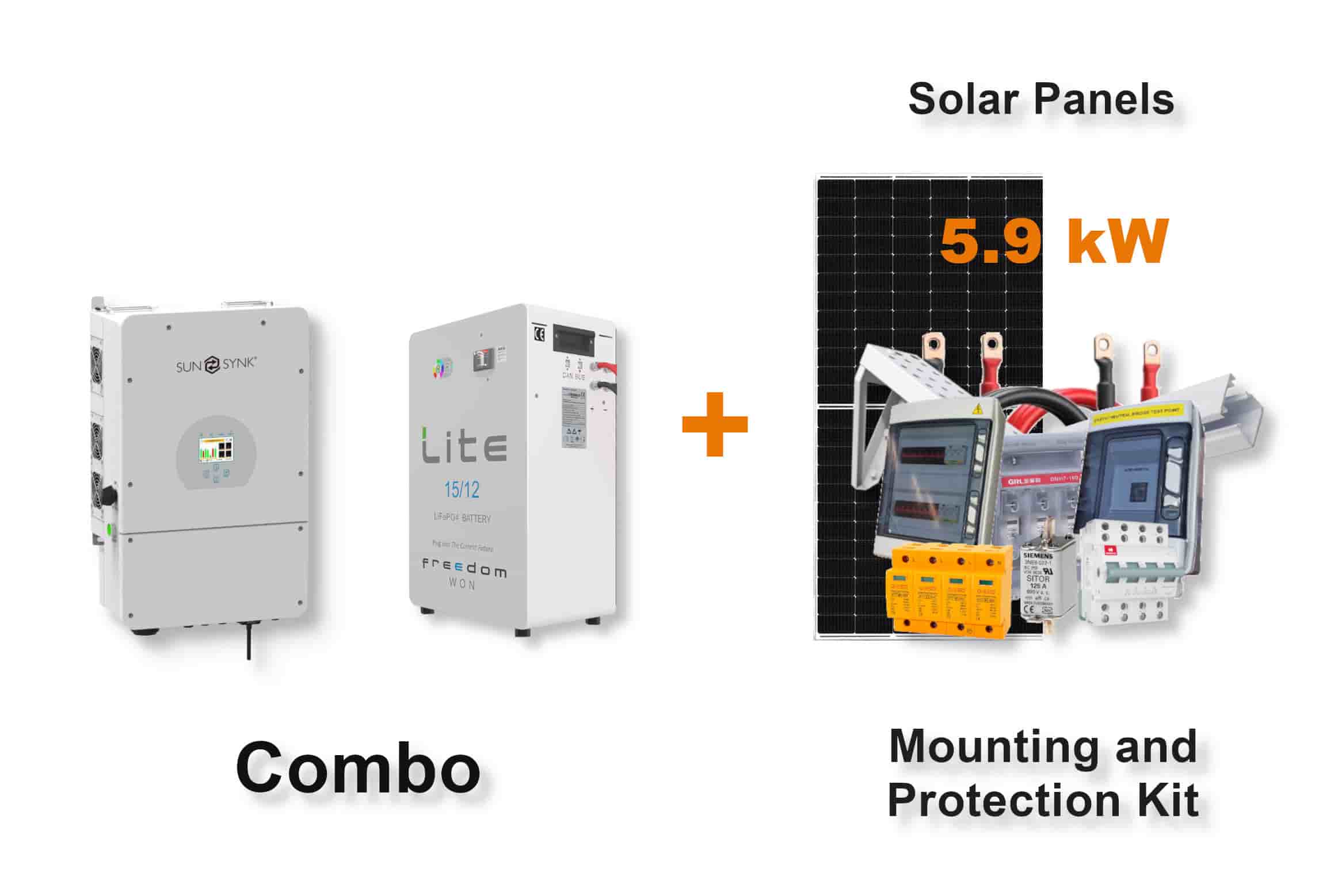 8.0 kW SUNSYNK Hybrid - FREEDOM WON Combo, c/w 15.0 kWh Lithium Battery 8.0 kW SUNSYNK Hybrid - FREEDOM WON Combo, c/w 15.0 kWh Lithium Battery