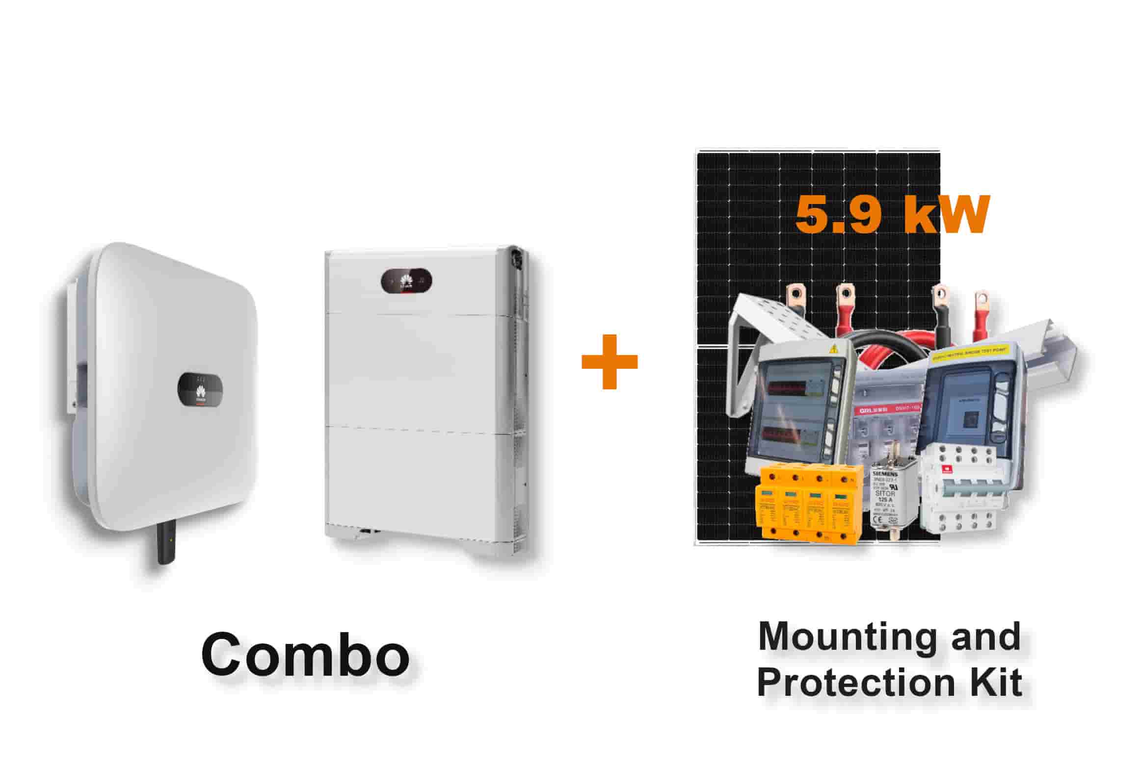 6.0 kW HUAWEI Fusion Solar 3-Phase Combo, c/w 10 kWh Floor Standing Lithium Battery 6.0 kW HUAWEI Fusion Solar 3-Phase Combo, c/w 10 kWh Floor Standing Lithium Battery