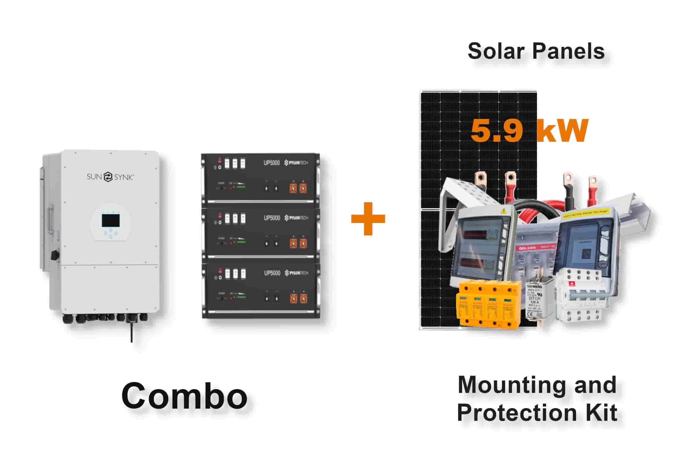 12.0 kW SUNSYNK 3-Phase Hybrid - PYLONTECH Combo, c/w 3x 4.8 kWh Lithium Batteries 12.0 kW SUNSYNK 3-Phase Hybrid - PYLONTECH Combo, c/w 3x 4.8 kWh Lithium Batteries