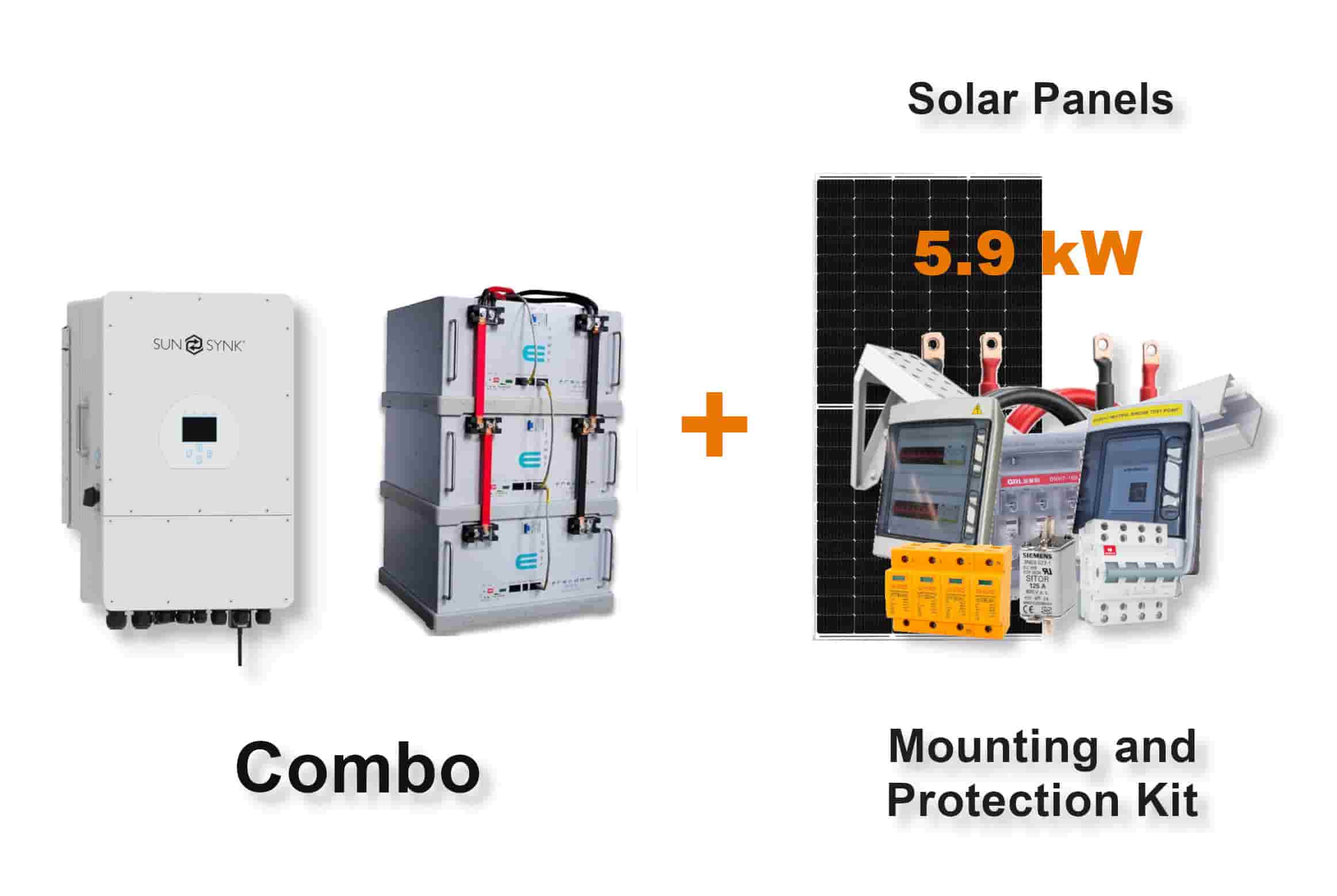 12.0 kW SUNSYNK 3-Phase Hybrid - FREEDOM WON Combo, c/w 3x 5.0 kWh Lithium Batteries 12.0 kW SUNSYNK 3-Phase Hybrid - FREEDOM WON Combo, c/w 3x 5.0 kWh Lithium Batteries