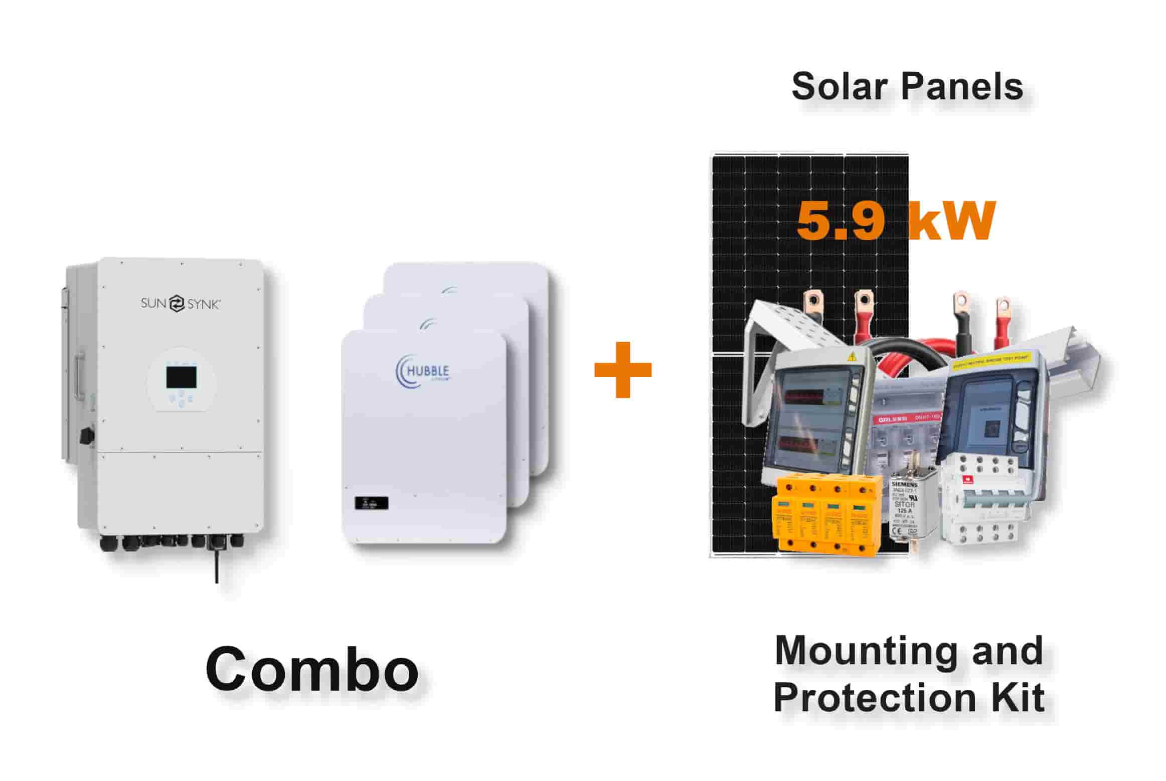 12.0 kW SUNSYNK 3-Phase Hybrid - HUBBLE Combo, c/w 3x 5.12 kWh Lithium Batteries 12.0 kW SUNSYNK 3-Phase Hybrid - HUBBLE Combo, c/w 3x 5.12 kWh Lithium Batteries