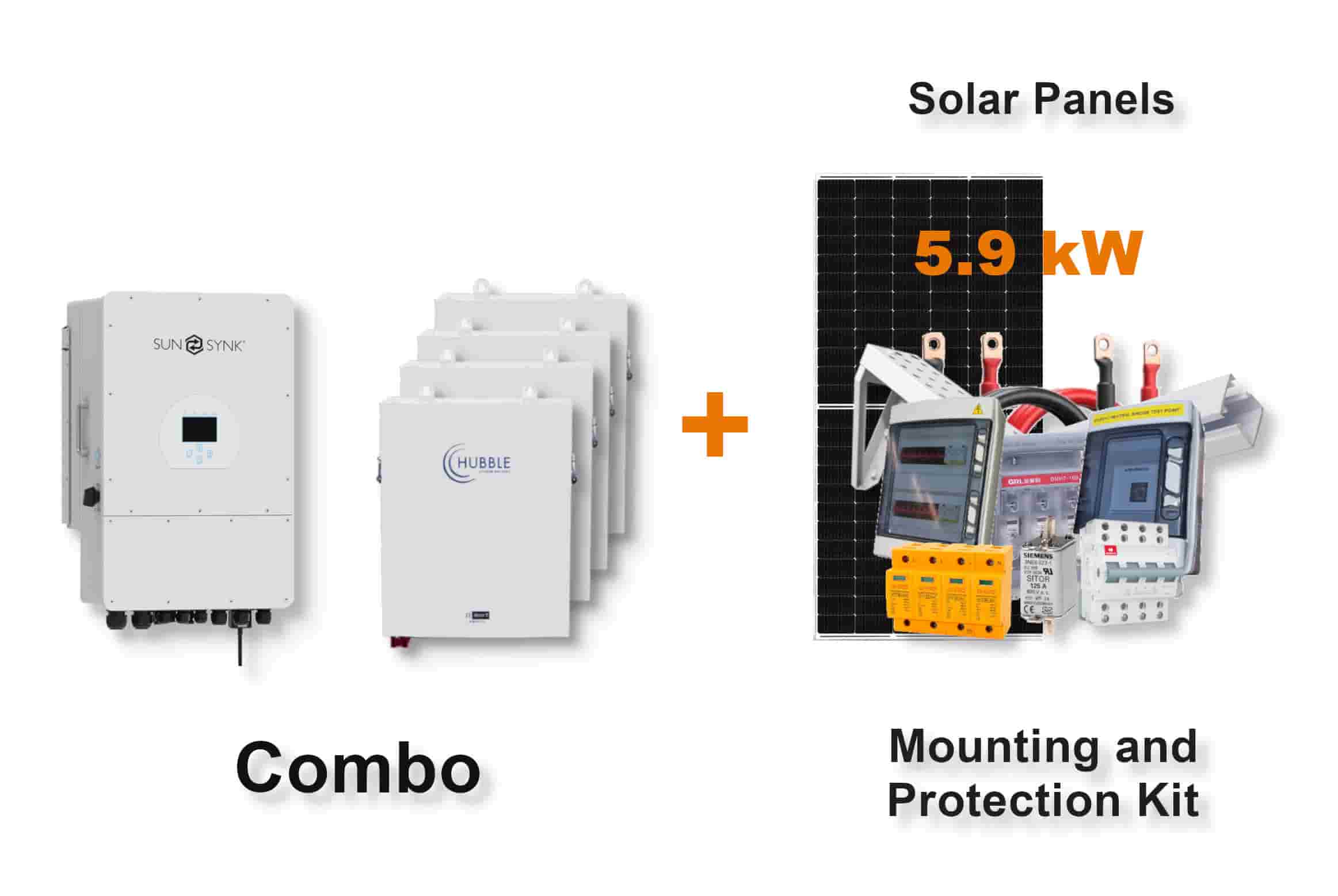12.0 kW SUNSYNK 3-Phase Hybrid - HUBBLE Combo, c/w 4x 5.5 kWh Lithium Batteries 12.0 kW SUNSYNK 3-Phase Hybrid - HUBBLE Combo, c/w 4x 5.5 kWh Lithium Batteries