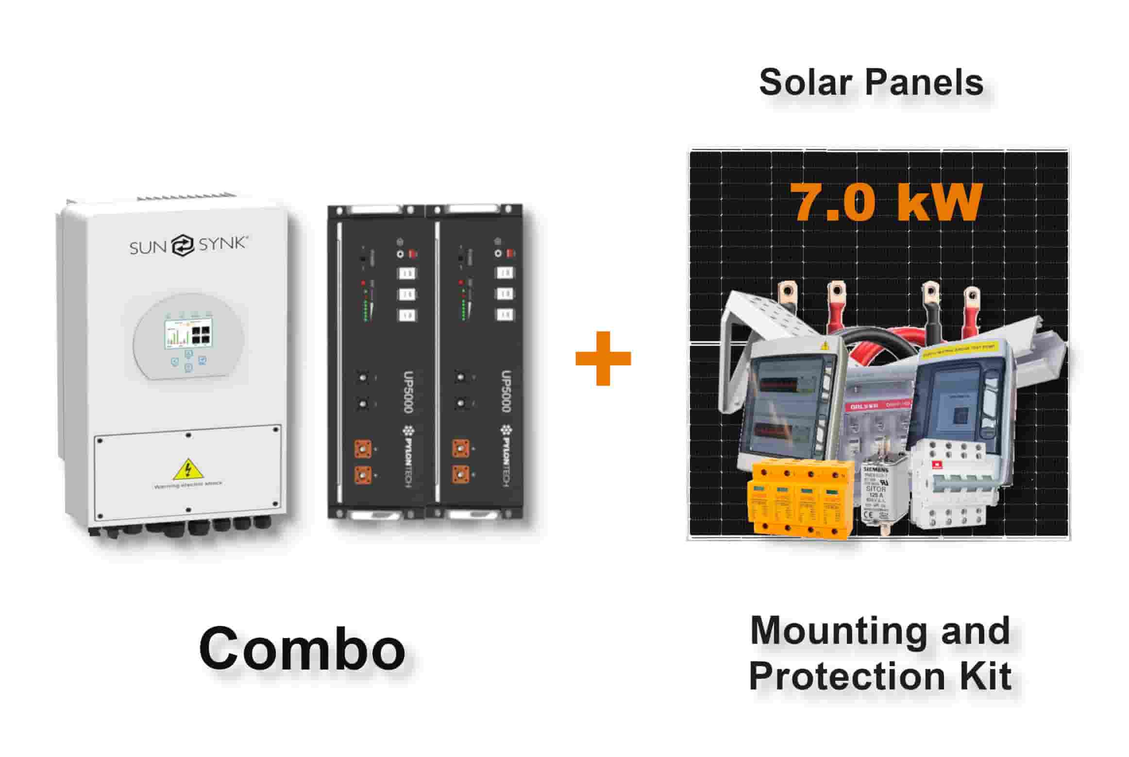 5.0 kW SUNSYNK Hybrid - PYLONTECH Combo, c/w 2x 4.8 kWh Lithium Batteries 5.0 kW SUNSYNK Hybrid - PYLONTECH Combo, c/w 2x 4.8 kWh Lithium Batteries