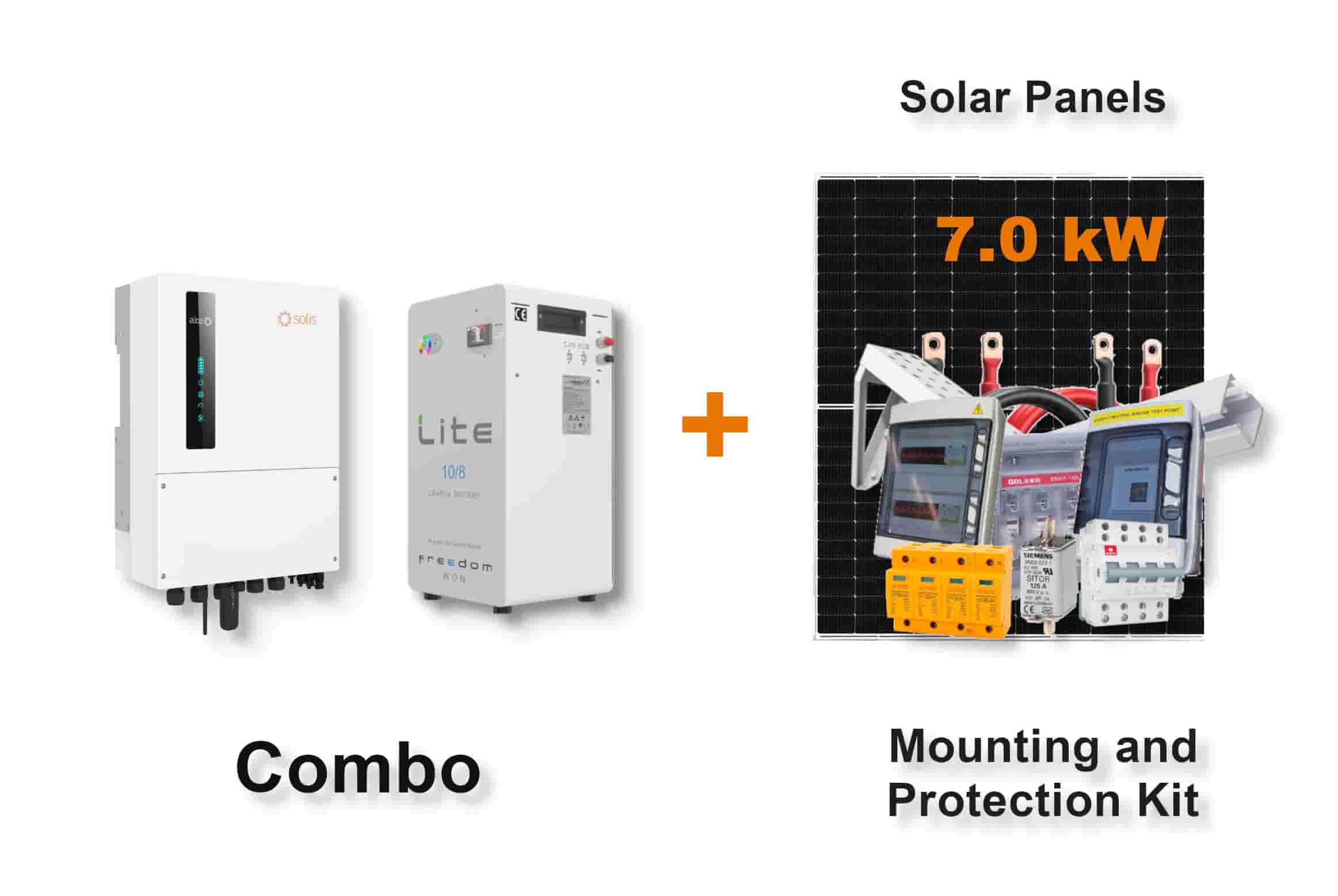 6.0 kW SOLIS S6 Hybrid - FREEDOM WON Combo, c/w 10.0 kWh Lithium Battery 6.0 kW SOLIS S6 Hybrid - FREEDOM WON Combo, c/w 10.0 kWh Lithium Battery