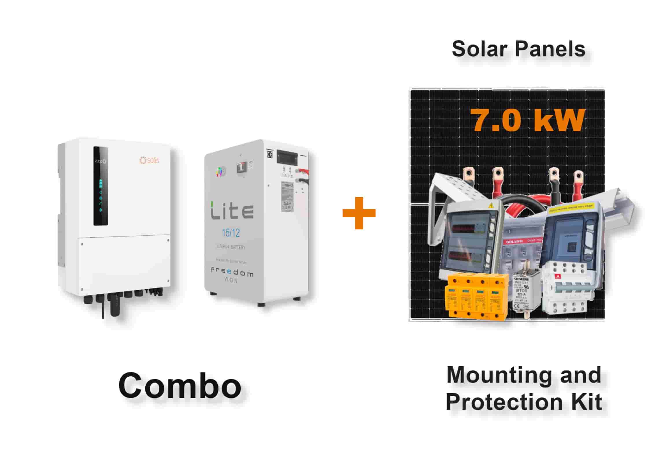 6.0 kW SOLIS S6 Hybrid - FREEDOM WON Combo, c/w 15.0 kWh Lithium Battery 6.0 kW SOLIS S6 Hybrid - FREEDOM WON Combo, c/w 15.0 kWh Lithium Battery