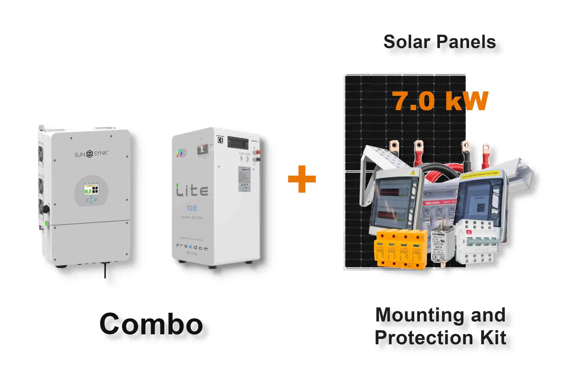 8.0 kW SUNSYNK Hybrid - FREEDOM WON Combo, c/w 10.0 kWh Lithium Battery 8.0 kW SUNSYNK Hybrid - FREEDOM WON Combo, c/w 10.0 kWh Lithium Battery