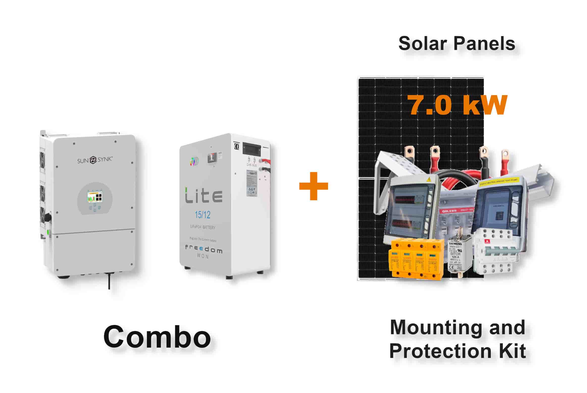 8.0 kW SUNSYNK Hybrid - FREEDOM WON Combo, c/w 15.0 kWh Lithium Battery 8.0 kW SUNSYNK Hybrid - FREEDOM WON Combo, c/w 15.0 kWh Lithium Battery