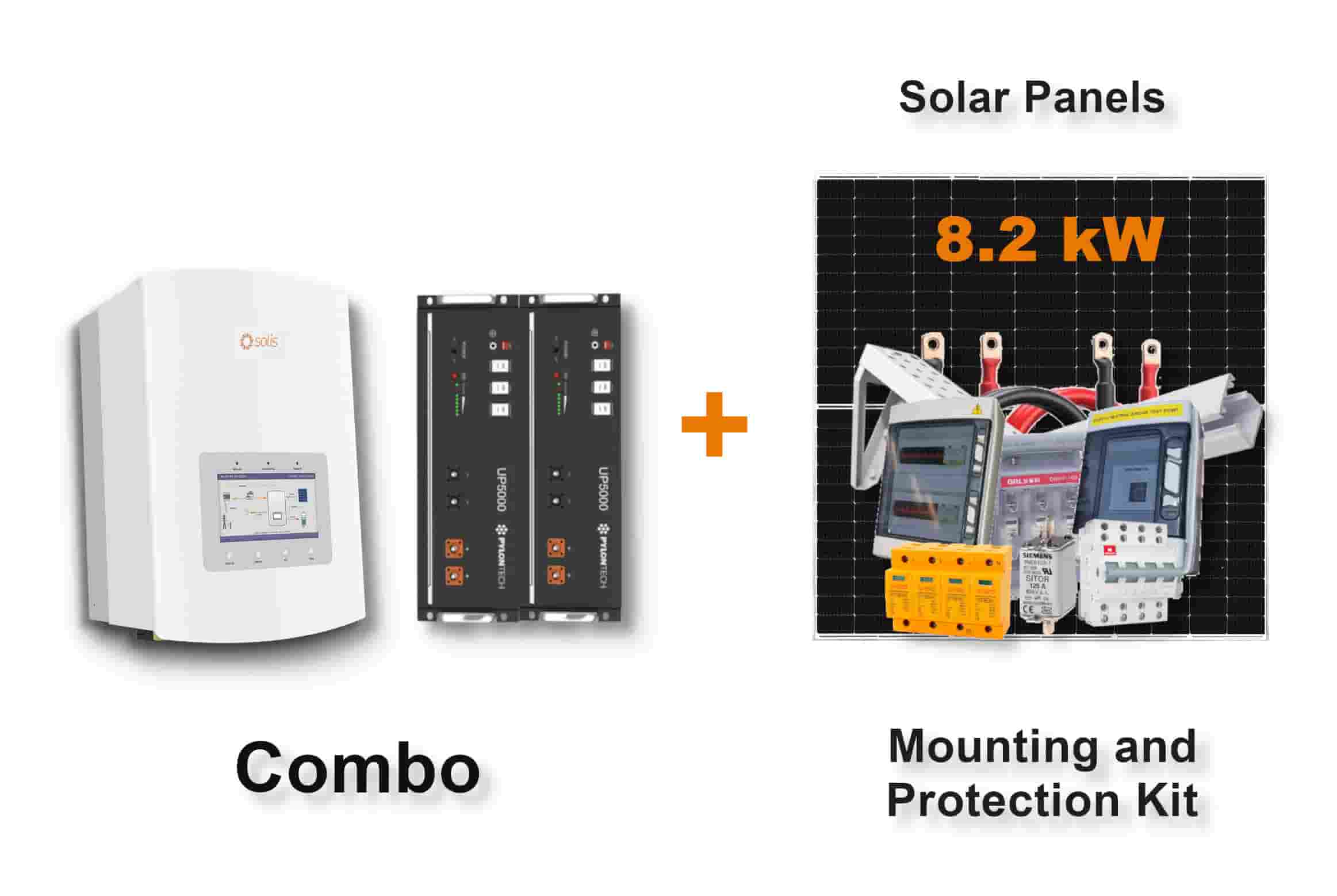 5.0 kW SOLIS S5 Hybrid - PYLONTECH Combo, c/w 2x 4.8 kWh Lithium Batteries 5.0 kW SOLIS S5 Hybrid - PYLONTECH Combo, c/w 2x 4.8 kWh Lithium Batteries