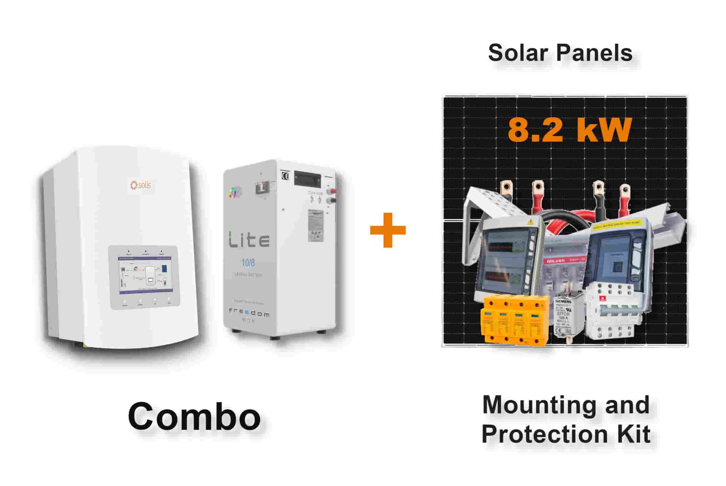 5.0 kW SOLIS S5 Hybrid - FREEDOM WON Combo, c/w 10.0 kWh Lithium Battery 5.0 kW SOLIS S5 Hybrid - FREEDOM WON Combo, c/w 10.0 kWh Lithium Battery