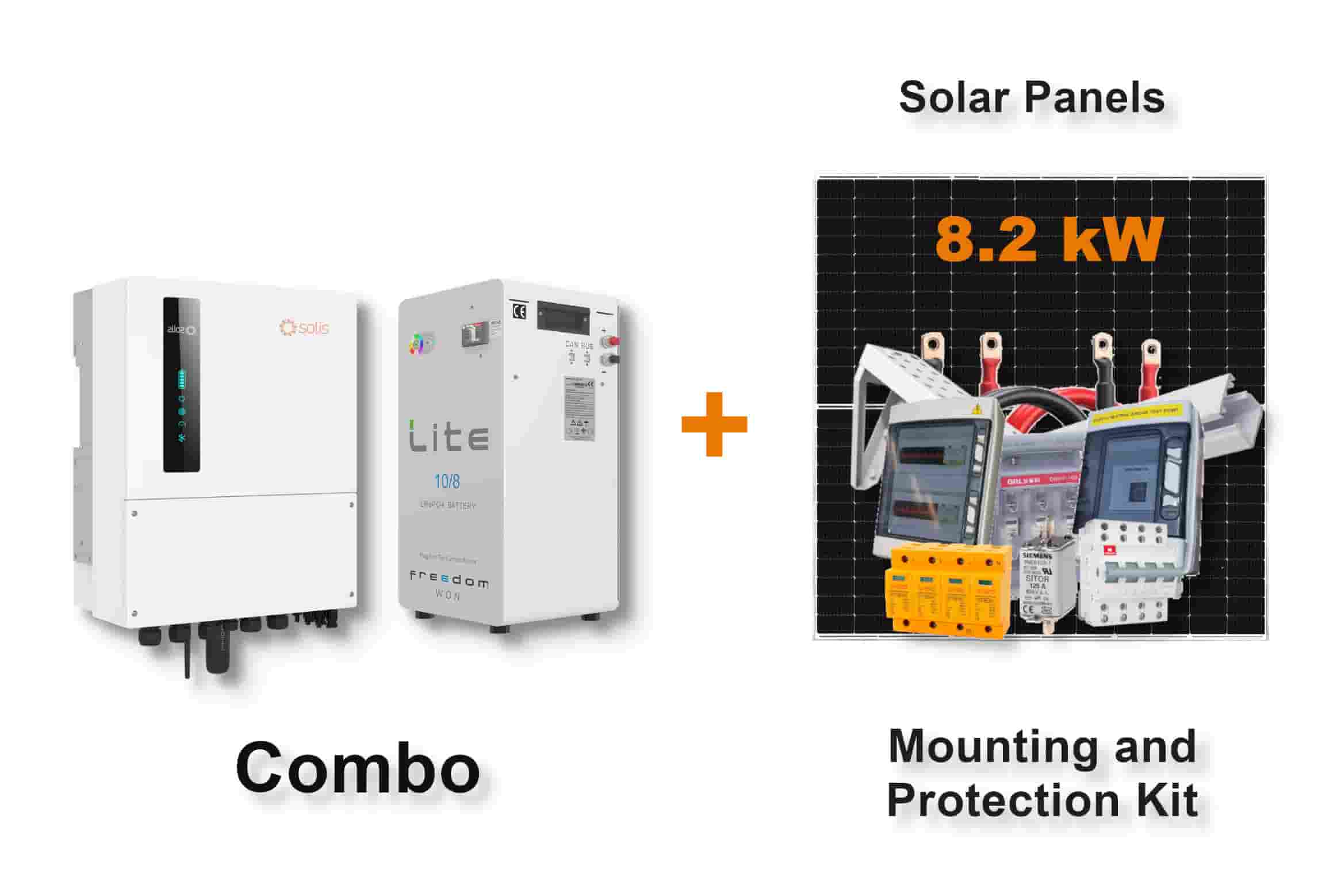 5.0 kW SOLIS S6 Hybrid - FREEDOM WON Combo, c/w 10.0 kWh Lithium Battery 5.0 kW SOLIS S6 Hybrid - FREEDOM WON Combo, c/w 10.0 kWh Lithium Battery