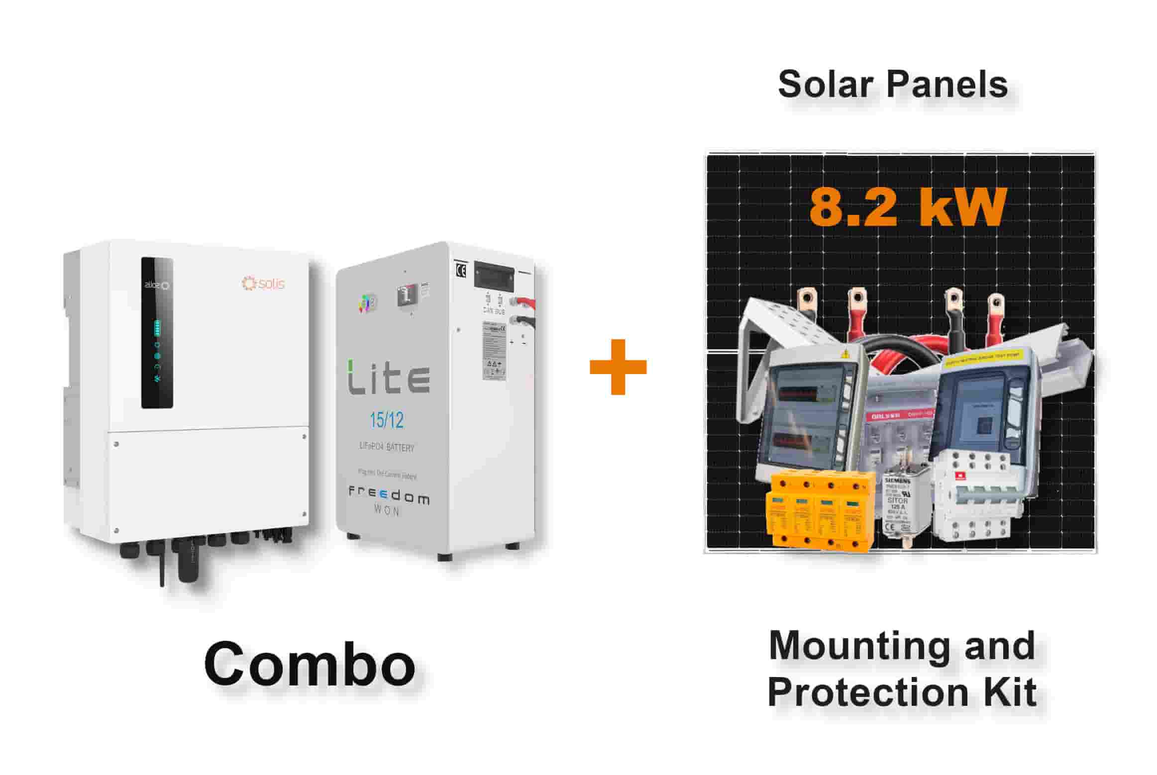 5.0 kW SOLIS S6 Hybrid - FREEDOM WON Combo, c/w 15.0 kWh Lithium Battery 5.0 kW SOLIS S6 Hybrid - FREEDOM WON Combo, c/w 15.0 kWh Lithium Battery