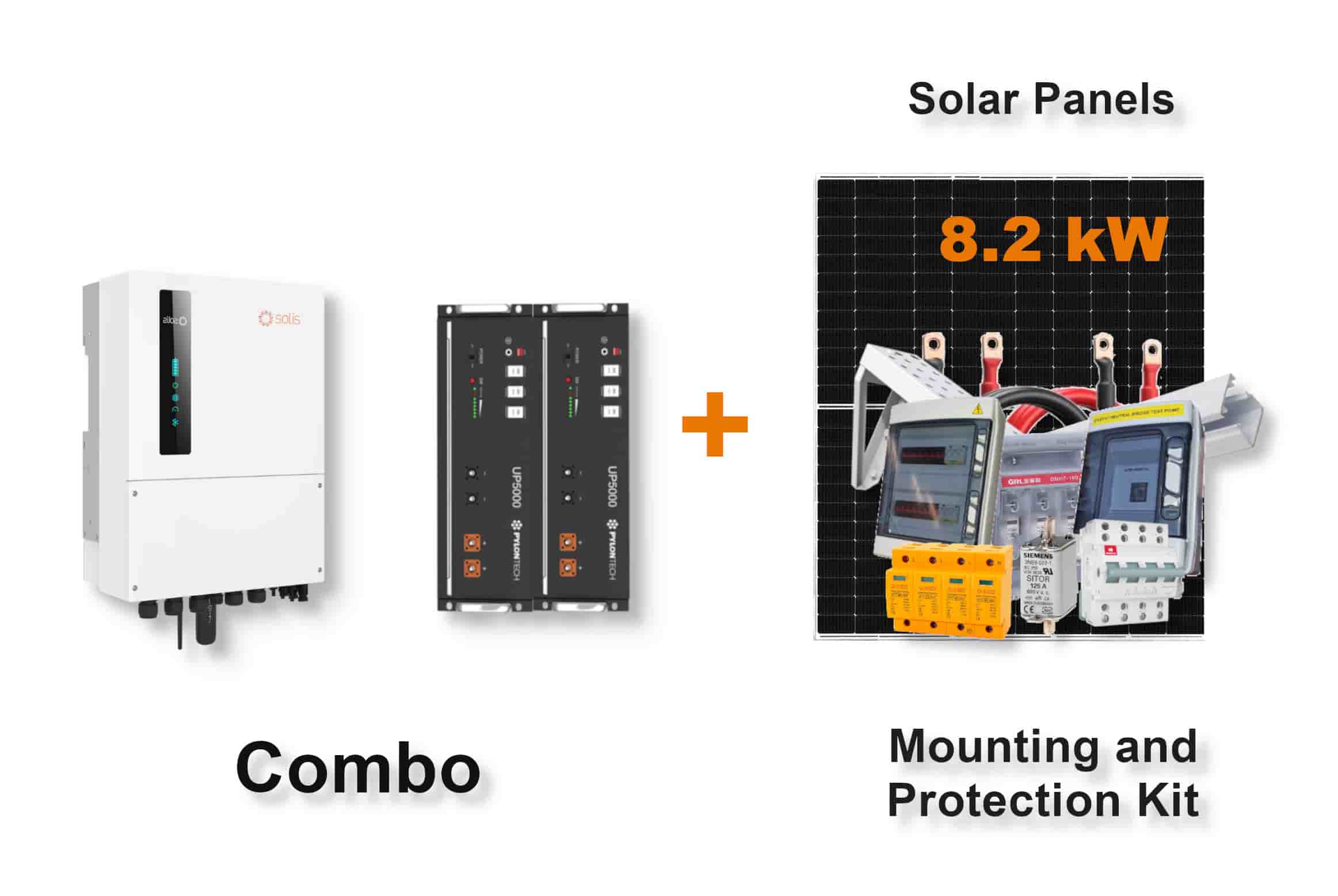 8.0 kW SOLIS S6 Hybrid Combo, c/w 2x 4.8 kWh PYLONTECH Lithium Batteries 8.0 kW SOLIS S6 Hybrid Combo, c/w 2x 4.8 kWh PYLONTECH Lithium Batteries
