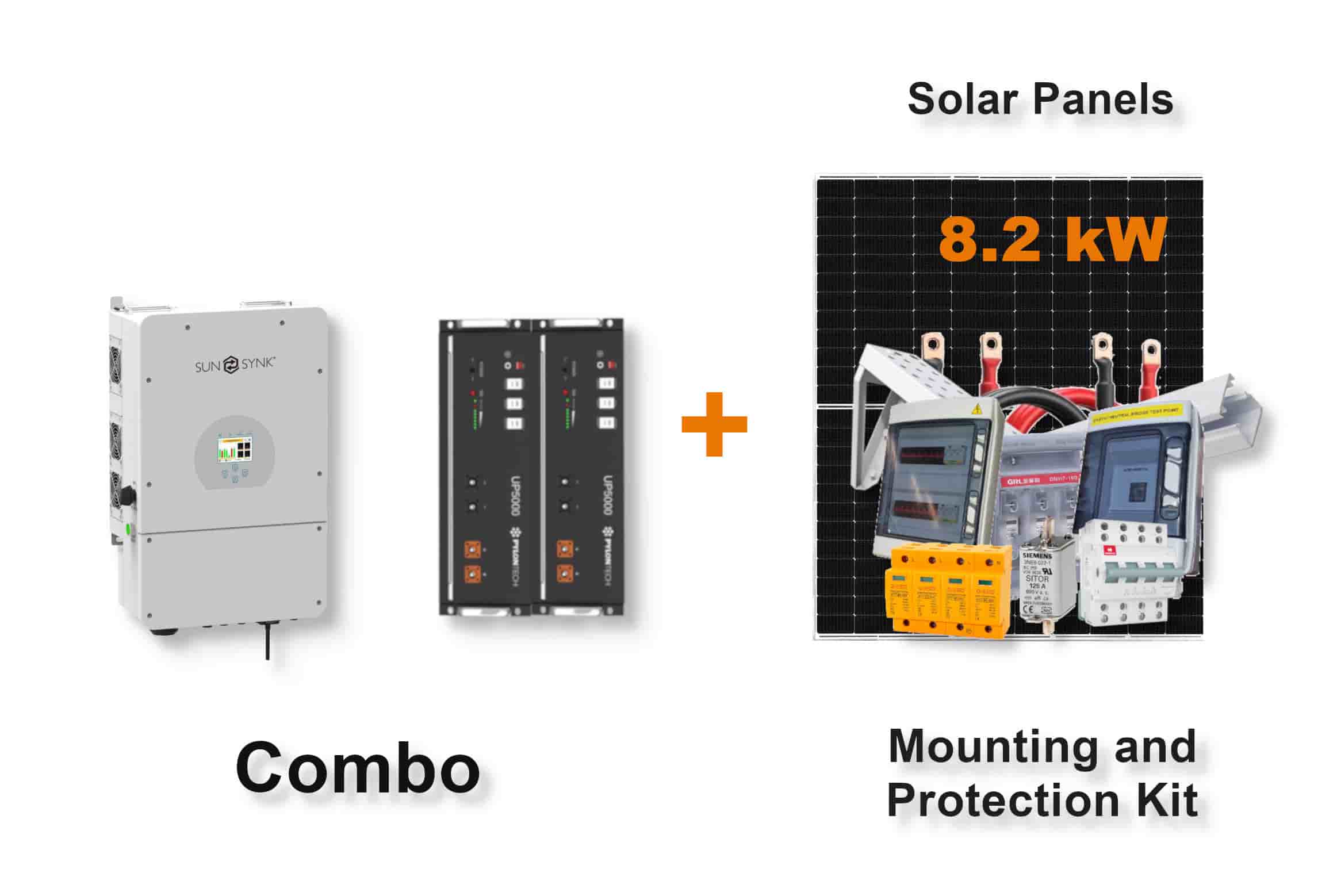 8.0 kW SUNSYNK Hybrid - PYLONTECH Combo, c/w 2x 4.8 kWh Lithium Batteries 8.0 kW SUNSYNK Hybrid - PYLONTECH Combo, c/w 2x 4.8 kWh Lithium Batteries