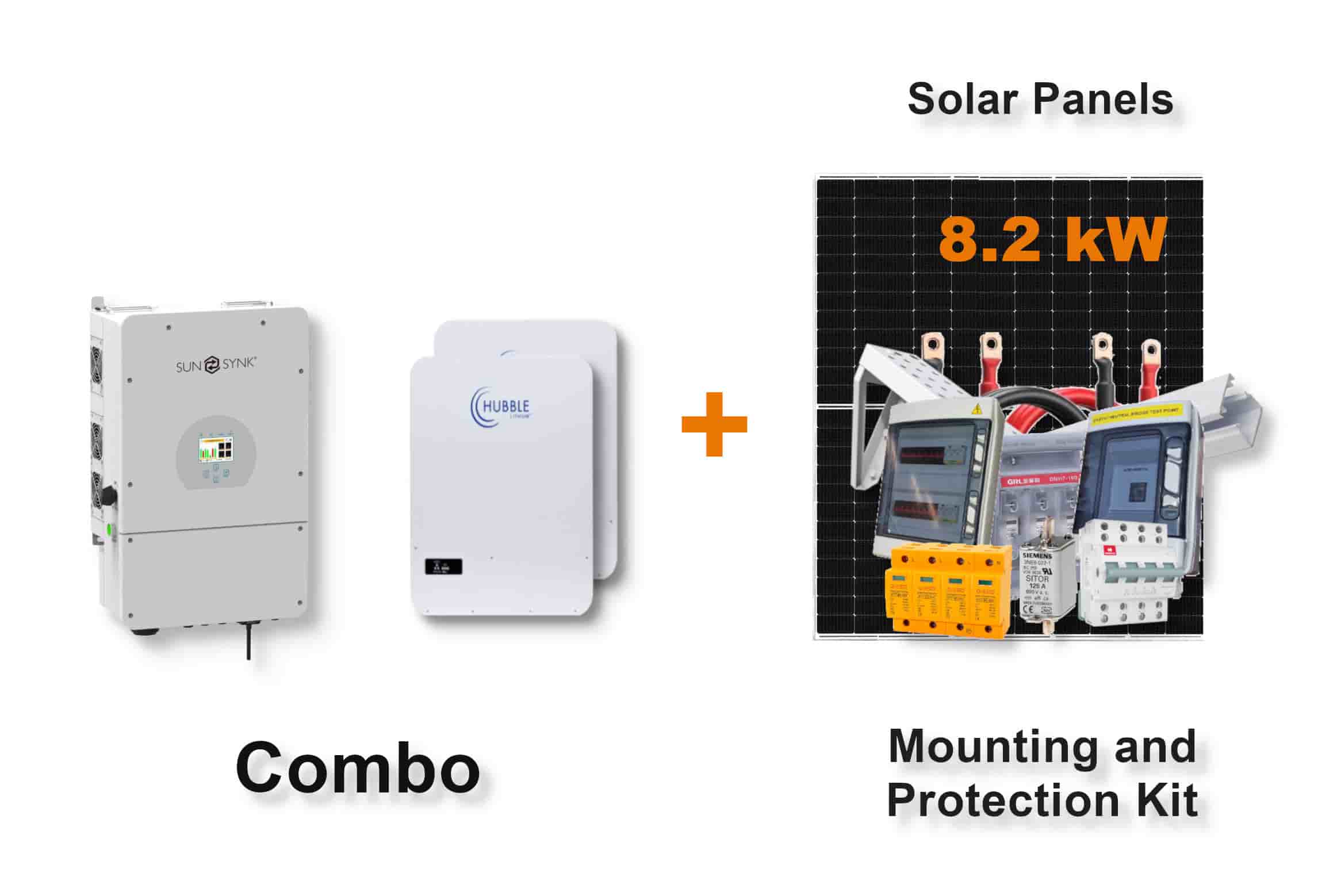 8.0 kW SUNSYNK Hybrid - HUBBLE Combo, c/w 2x 5.12 kWh Lithium Batteries 8.0 kW SUNSYNK Hybrid - HUBBLE Combo, c/w 2x 5.12 kWh Lithium Batteries