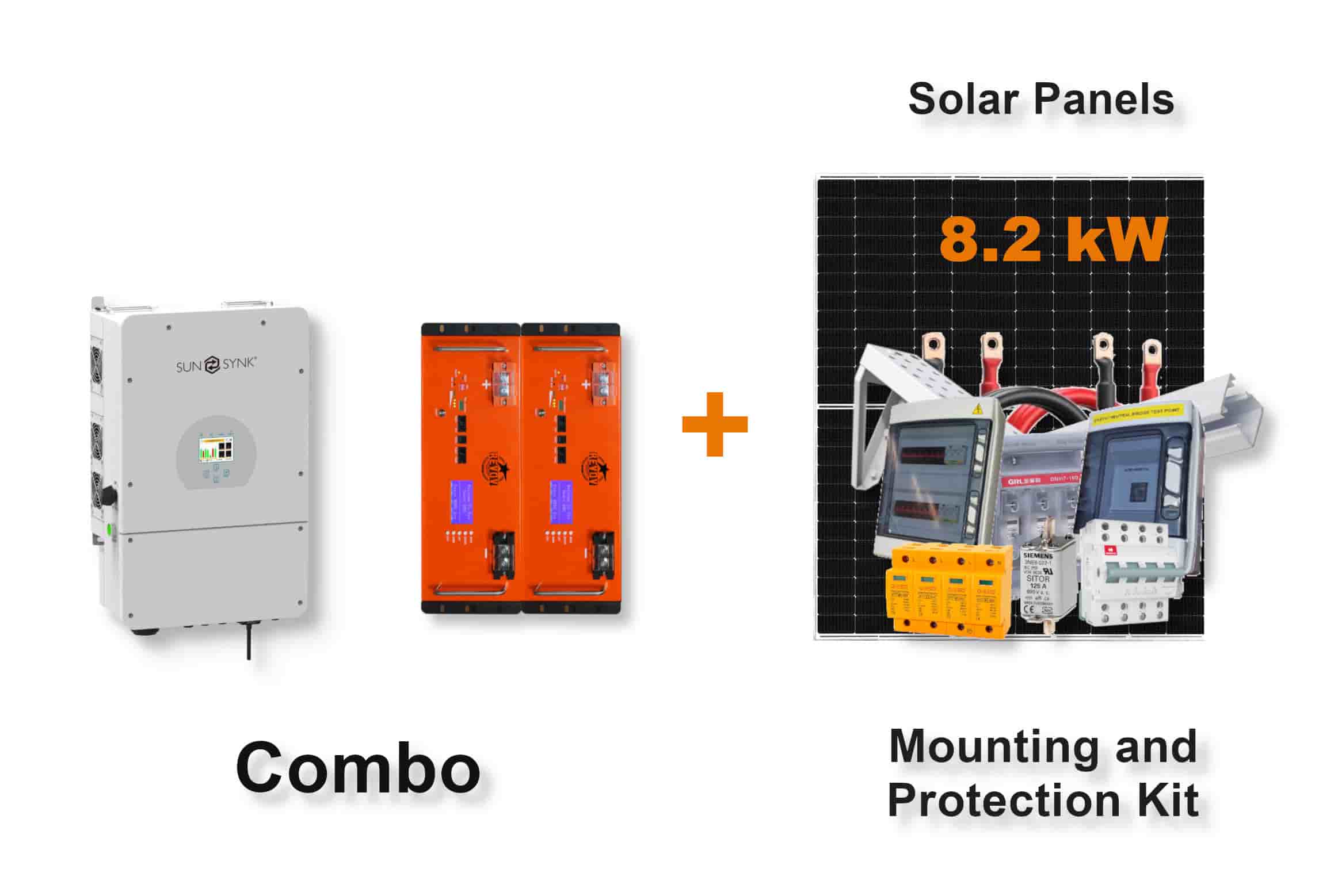 8.0 kW SUNSYNK Hybrid - REVOV Combo, c/w 2x 5.12 kWh Lithium Batteries 8.0 kW SUNSYNK Hybrid - REVOV Combo, c/w 2x 5.12 kWh Lithium Batteries