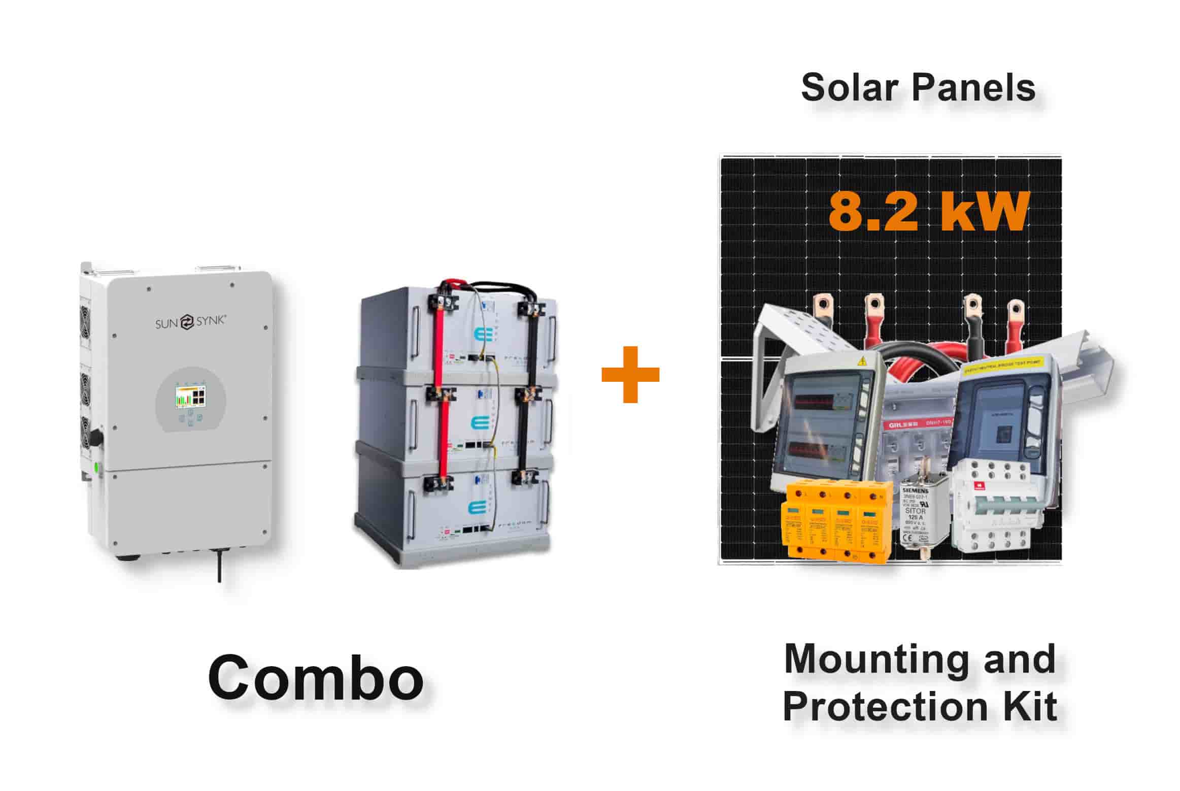 8.0 kW SUNSYNK Hybrid - FREEDOM WON Combo, c/w 3x 5.0 kWh Lithium Batteries 8.0 kW SUNSYNK Hybrid - FREEDOM WON Combo, c/w 3x 5.0 kWh Lithium Batteries