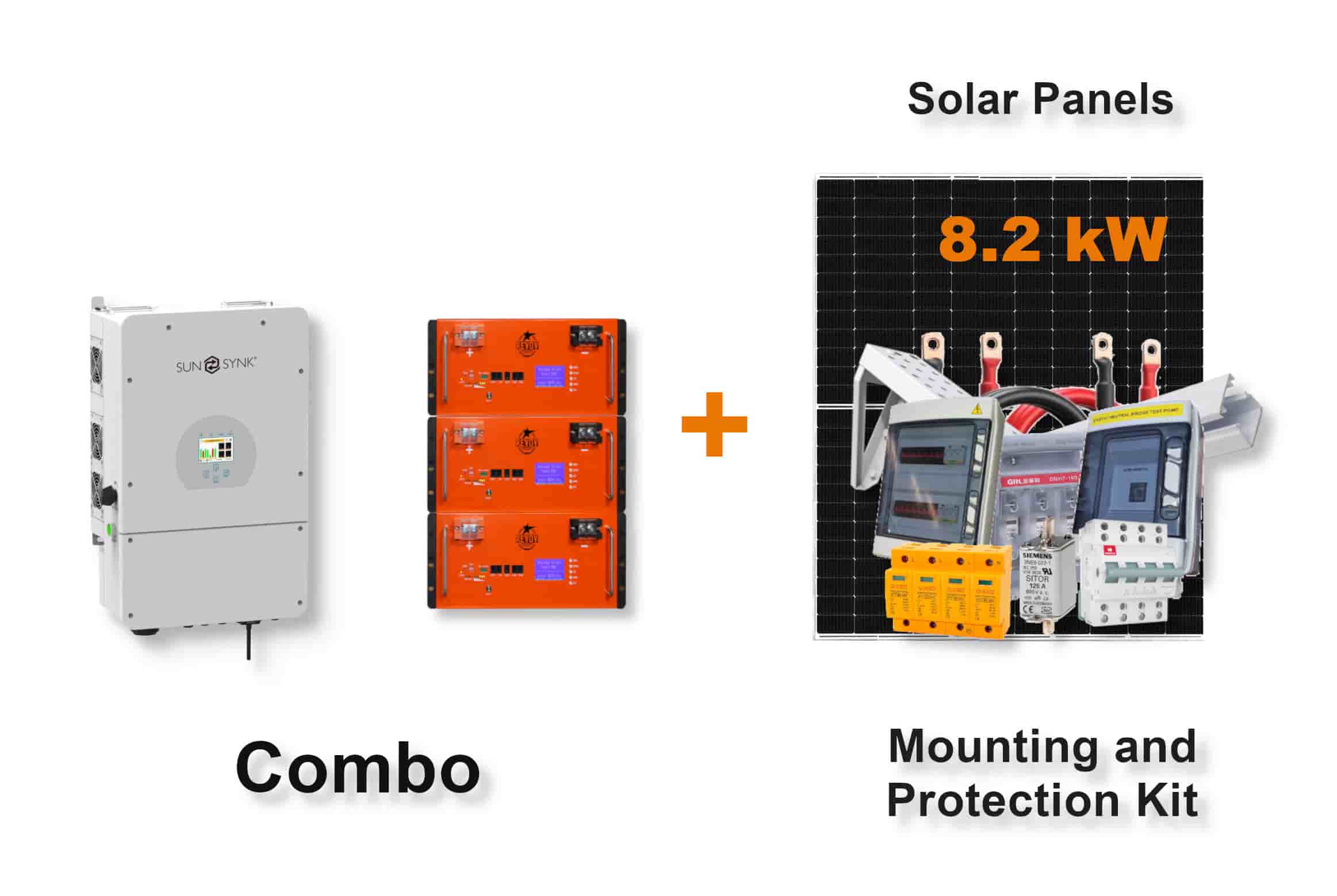 8.0 kW SUNSYNK Hybrid - REVOV Combo, c/w 3x 5.12 kWh Lithium Batteries 8.0 kW SUNSYNK Hybrid - REVOV Combo, c/w 3x 5.12 kWh Lithium Batteries