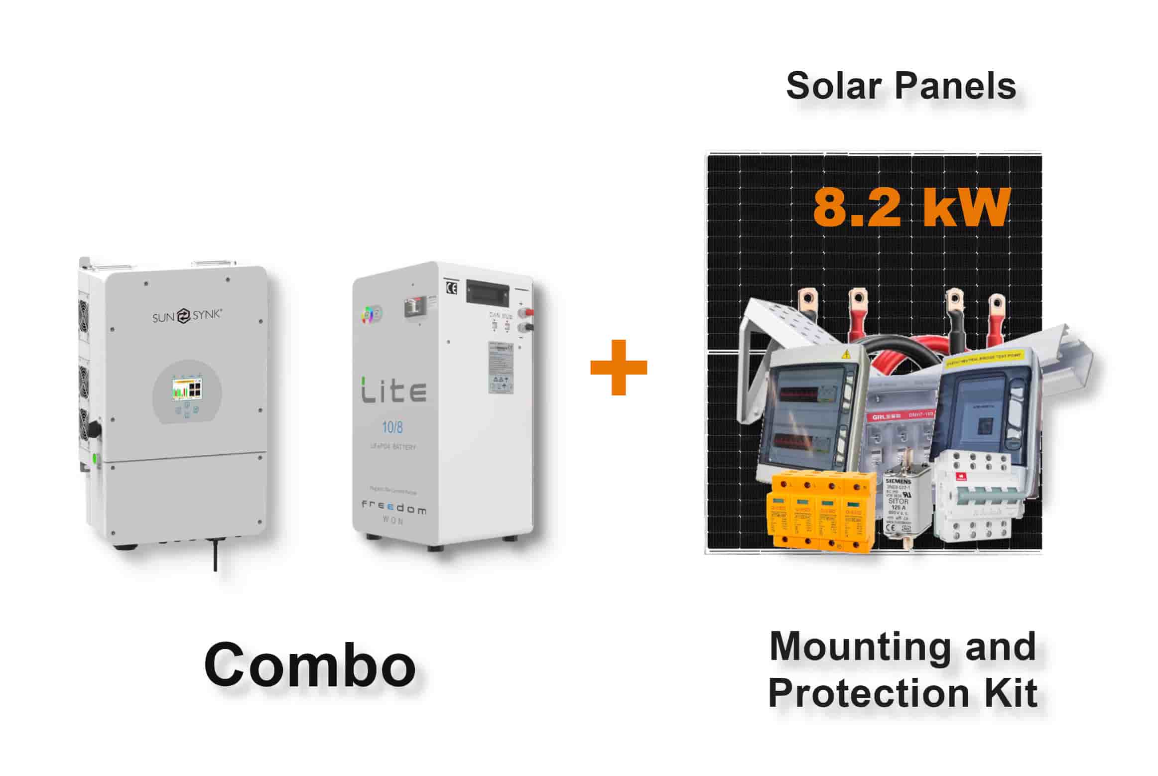 8.0 kW SUNSYNK Hybrid - FREEDOM WON Combo, c/w 10.0 kWh Lithium Battery 8.0 kW SUNSYNK Hybrid - FREEDOM WON Combo, c/w 10.0 kWh Lithium Battery