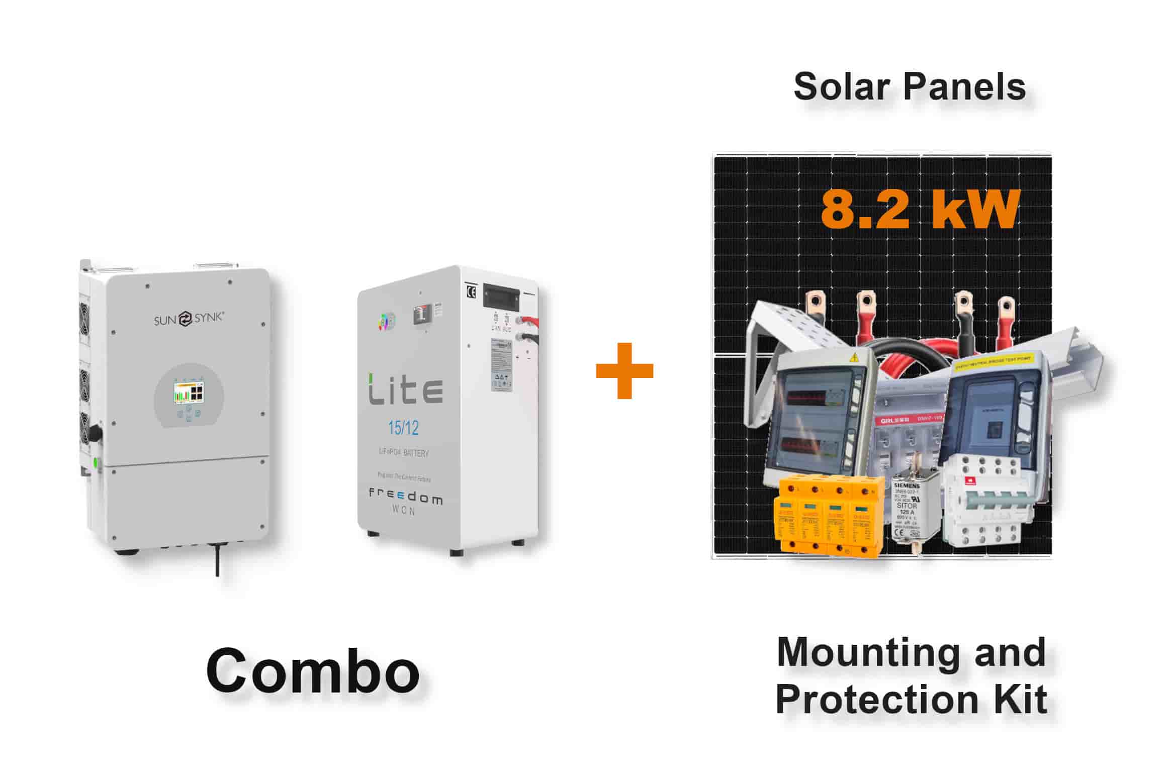 8.0 kW SUNSYNK Hybrid - FREEDOM WON Combo, c/w 15.0 kWh Lithium Battery 8.0 kW SUNSYNK Hybrid - FREEDOM WON Combo, c/w 15.0 kWh Lithium Battery