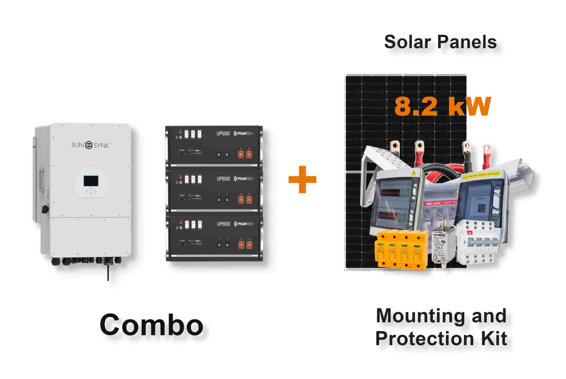 12.0 kW SUNSYNK 3-Phase Hybrid - PYLONTECH Combo, c/w 3x 4.8 kWh Lithium Batteries 12.0 kW SUNSYNK 3-Phase Hybrid - PYLONTECH Combo, c/w 3x 4.8 kWh Lithium Batteries