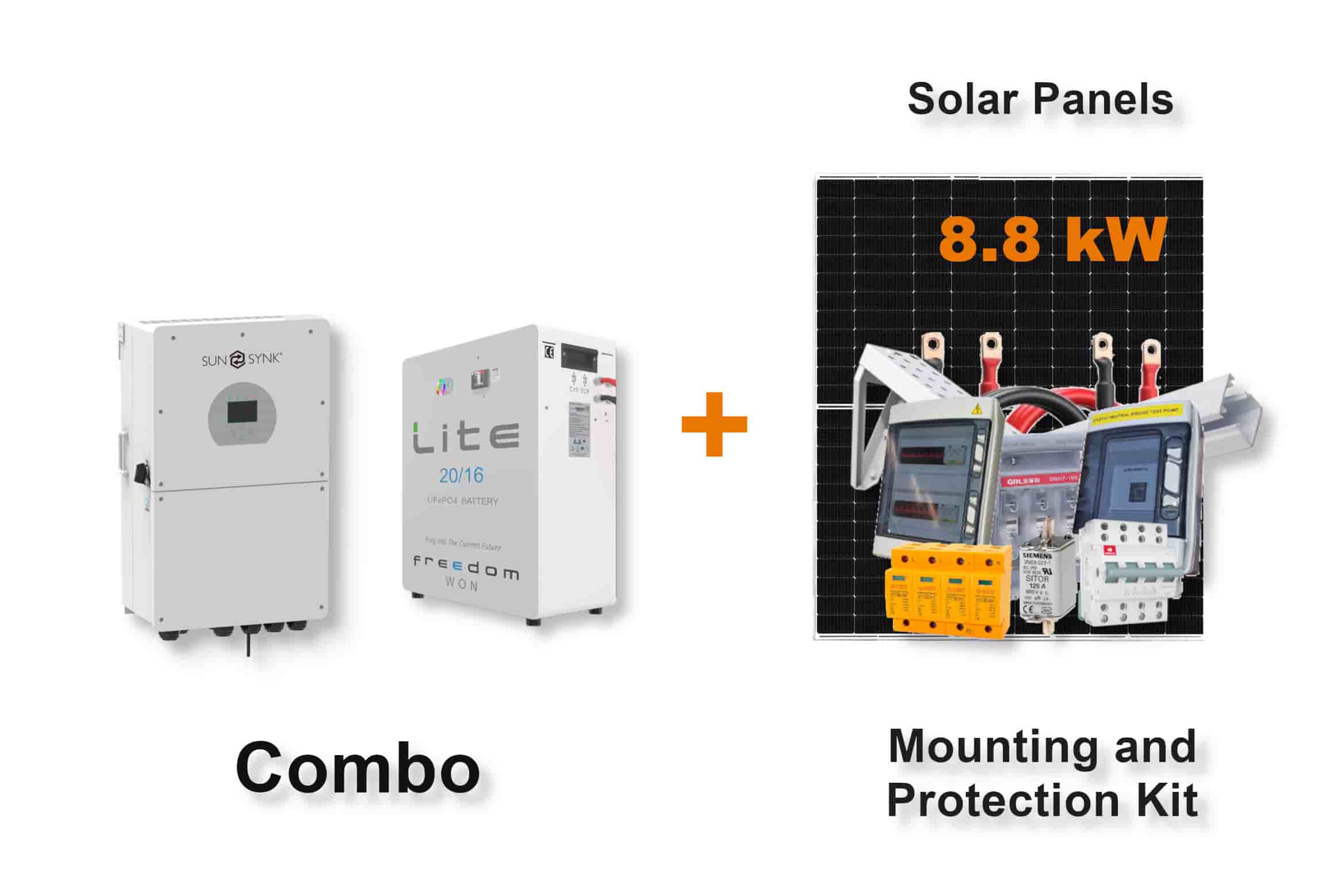 16.0 kW SUNSYNK Hybrid - FREEDOM WON Combo, c/w 20 kWh Floor Standing Lithium Battery 16.0 kW SUNSYNK Hybrid - FREEDOM WON Combo, c/w 20 kWh Floor Standing Lithium Battery