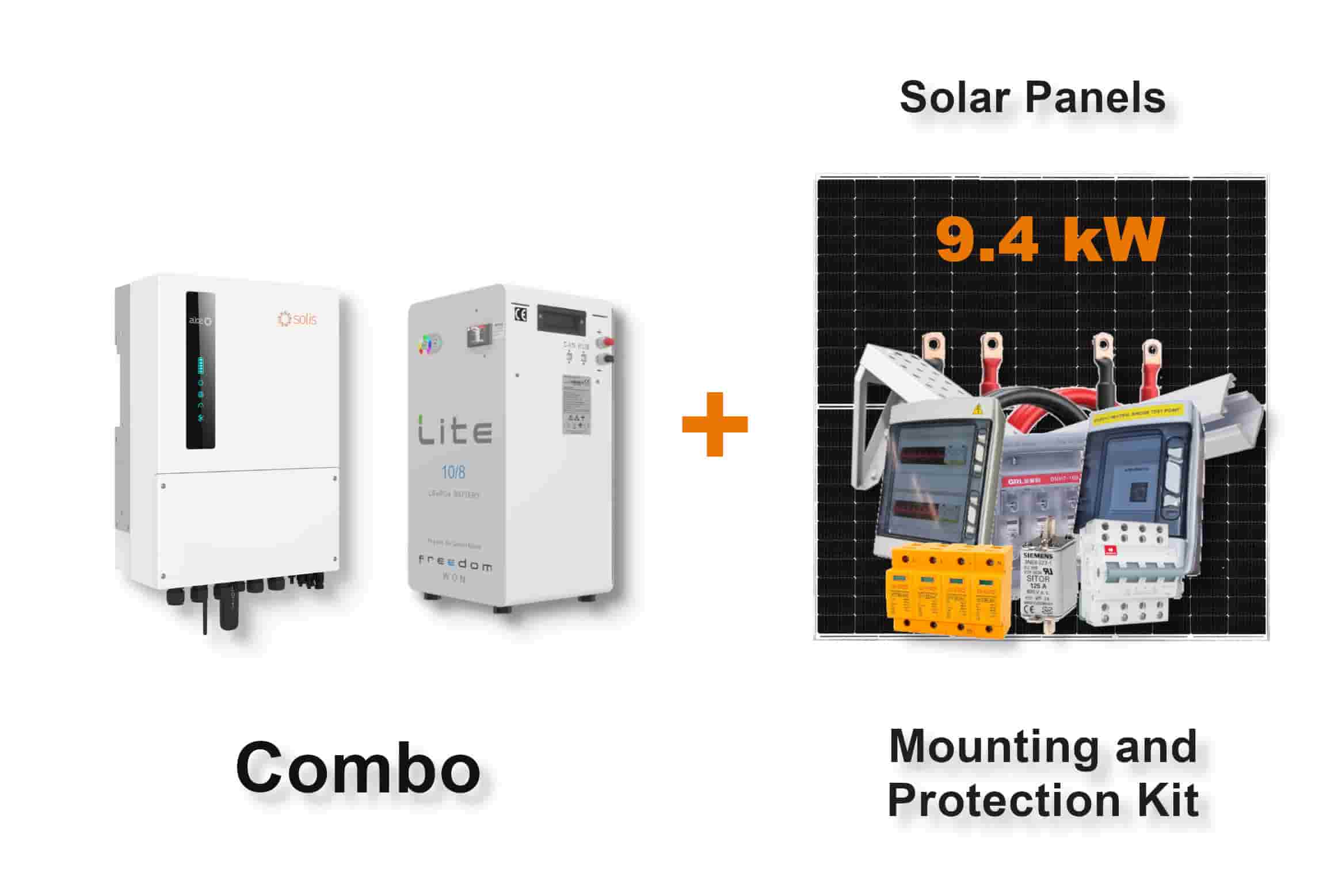 6.0 kW SOLIS S6 Hybrid - FREEDOM WON Combo, c/w 10.0 kWh Lithium Battery 6.0 kW SOLIS S6 Hybrid - FREEDOM WON Combo, c/w 10.0 kWh Lithium Battery
