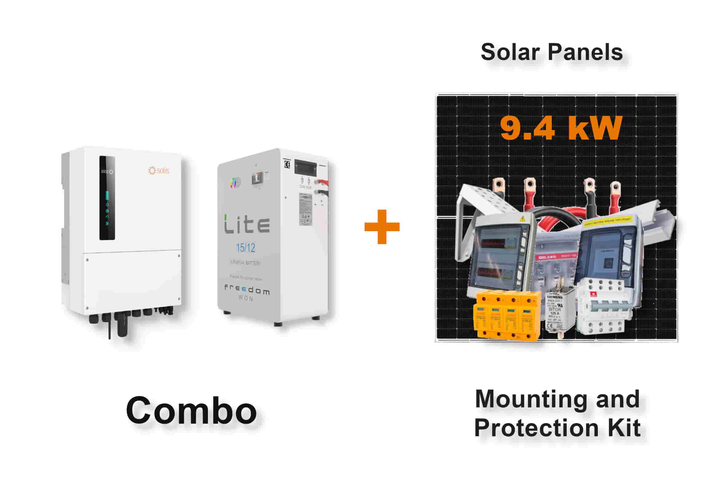 6.0 kW SOLIS S6 Hybrid - FREEDOM WON Combo, c/w 15.0 kWh Lithium Battery 6.0 kW SOLIS S6 Hybrid - FREEDOM WON Combo, c/w 15.0 kWh Lithium Battery
